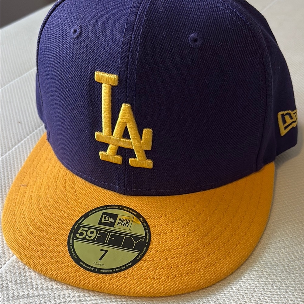 New Era LA Purple and Yellow fitted Cap